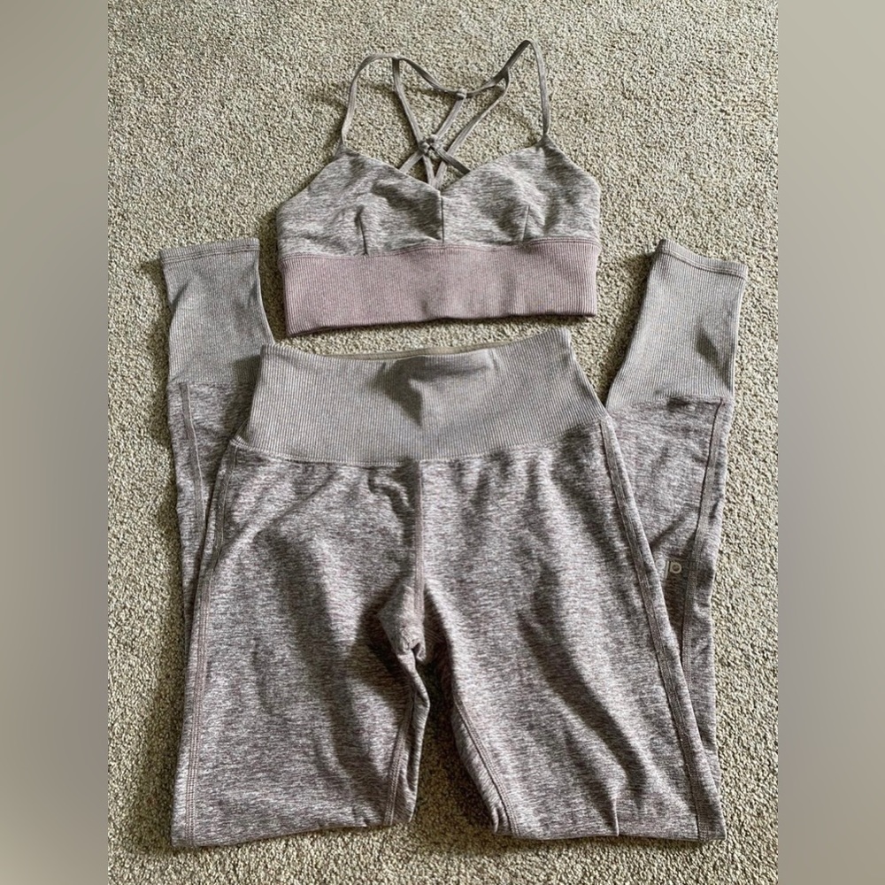 COPY - Heather Purple Alo Yoga Set